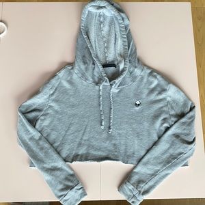 Grey cropped hoodie